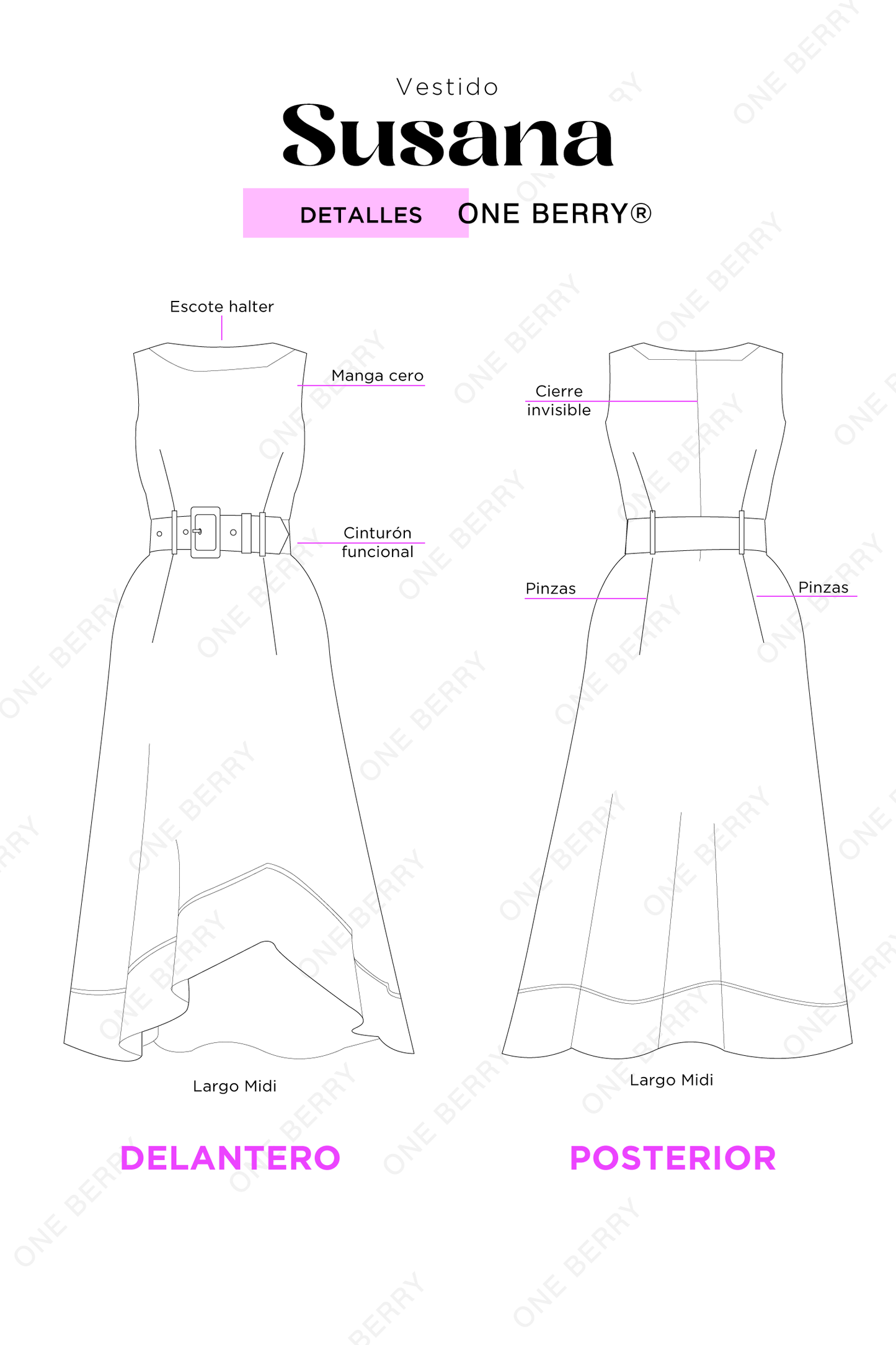 Vestido Susana + Cinturón independiente